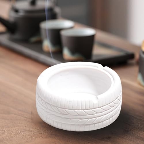 Tire Shape Ashtray Resin Decoration Ashtray for Living Room Home Accessories White|Home & Garden|1 Tire Shape Ashtray
