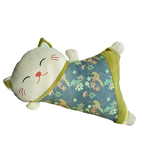 FASHIONMYDAY Lucky Cat Pillow Detachable Cartoon Lumbar Pillow for Home Car New Year Gift Green |Home & Garden | Home Decor | Pillows