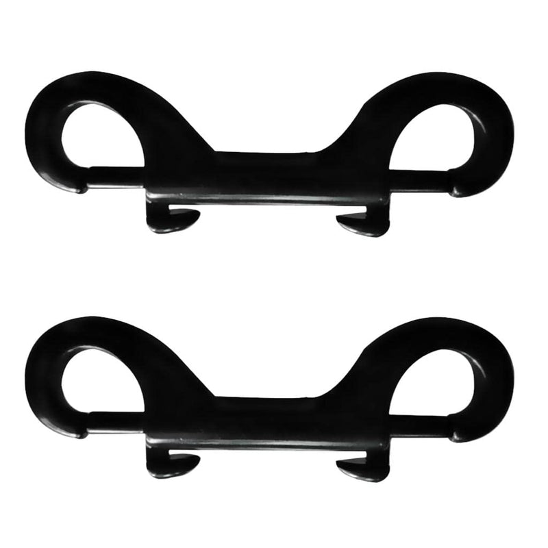 bnf® 2 Piece 316 Stainless Steel Double End Bolt Snap Hook Metal Clip 100mm Black | Water Sports | Scuba & Snorkeling | Other Scuba & Snorkeling
