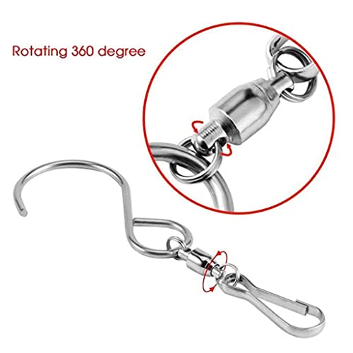 ATORSE® 2Pcs Spinning Swivel Clips Hanging S Hooks Wind Spinner Rotate Spiral Hangers| Wind Chime |Wind Bell |Chain Chimes |Charm Chime Bells for Home Beautiful