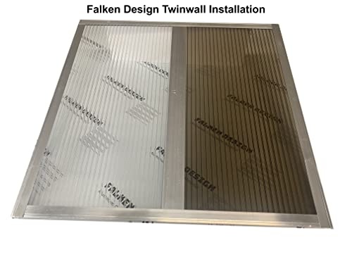 Falken Design Multiwall Polycarbonate Sheet, Greenhouse Cover Sheet, Clear, 12" x 28" x 8mm"