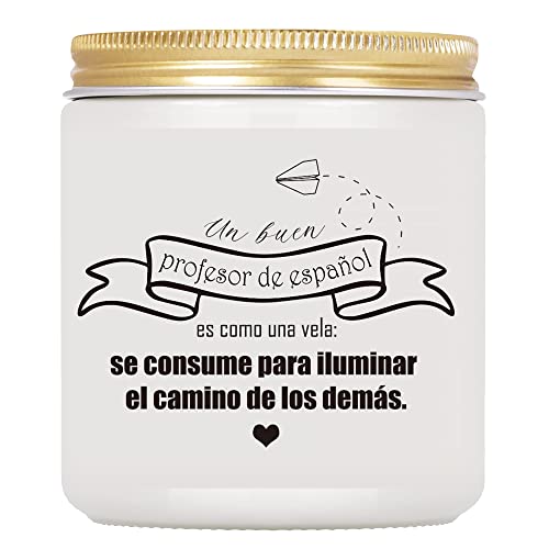 Spanish Teacher Appreciation Gift | Funny Soy Candle | Thank You Present for Valentines Retired Teachers Thanksgiving Appreciation Week