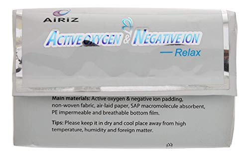 AIRIZ Active Oxygen And Negative Ion Soft-Cotton Sanitary Pads For Night Use (40 Pieces) - Pack Of 5