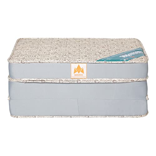 MOROFEEL 3 Fold High Resilience (HR) Foam Mattress | Bed Cum Sofa Foldable Medium Firm Mattress for Travelling (Single Size 72 x 35 x 4 Inches, Yellow & Grey)