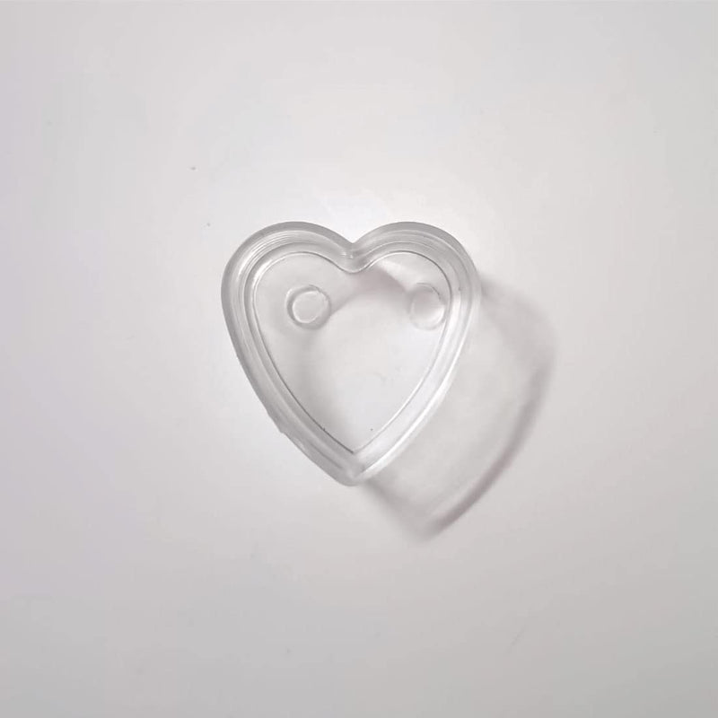 Ukiyo International - Transparent Clear Heart Shape Tealight Cups for Candle Making Resin Art & Craft DIY (100 Piece)