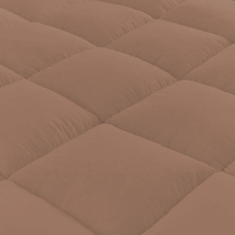 Jaipur Linen 800GSM Hollow Fibre Mattress Padding/Topper Brown for King Size Bed-72 Inch X 75 Inch