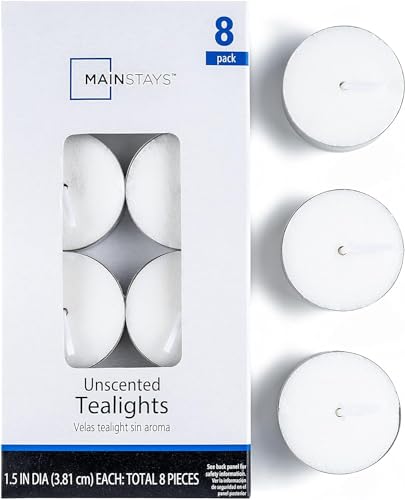 The Decor Affair 48 Pack Timeless Ivory Tealights - 4 Hours of Enduring Glow, in 6 Exclusive Boxes of 8.