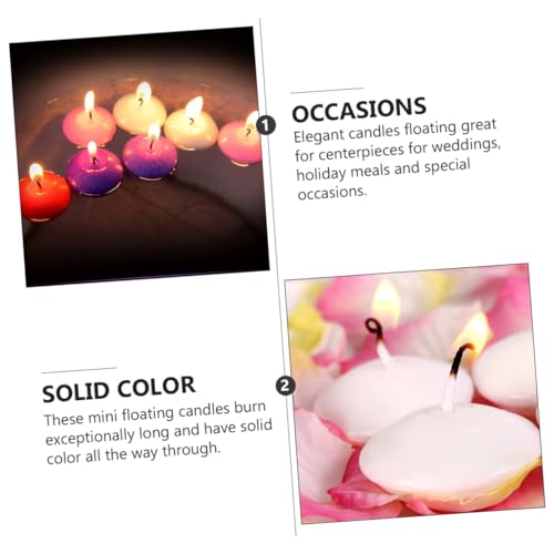 Zerodeko 24pcs Smokeless Candle Flower Candles Candle Unscented Candles Tealight Candle Nativity Ornaments Mini Paraffin Disc White