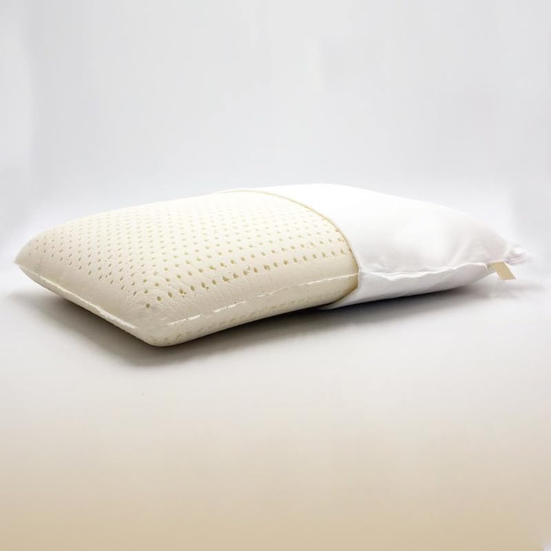 SLEEP XPERT Flip Dual Comfort Reversible Natural Latex Foam Bed Pillow for Sleeping | Best for Cervical Pain Relief | Free Viscose Cotton Zipper Cover 24x16x5.5 Inch (Pack of 2)