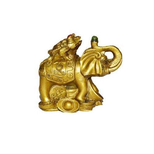 Arina Creation Vastu Feng Shui Elephant, Monkey, Laughing Buddha for Wealth, Strength and Success (9 x 8 x 8 cm)