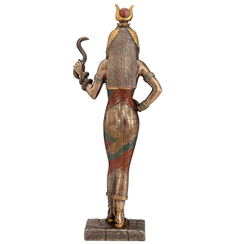 Veronese Design Egyptian Goddess Hathor Holding a Cobra Statue