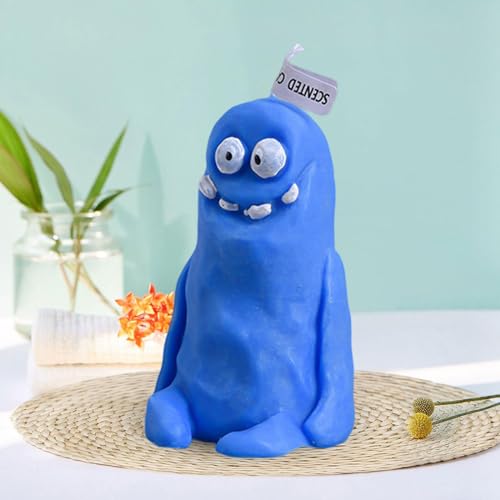 SAZ DEKOR Funny Scented Candles Gifts Decorative Candles for Anniversary Office Bedroom Blue 12cm