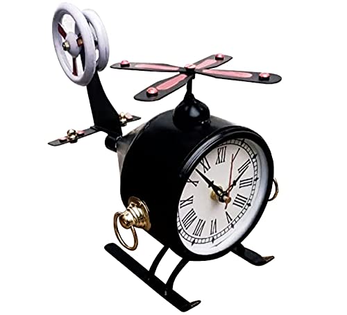 AFIRAA® Iron Table Clock (Color Black, White)