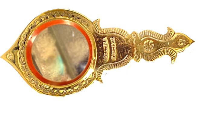 Aranmula Kannadi Ashtamangalya Valkkanadi Brass Metal Hand Mirror