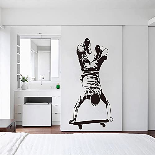 GADGETS WRAP Wall Decal Vinyl Sticker Wall Decoration - Inverted Skateboard Sport Wall Sticker