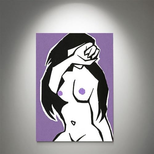 GADGETS WRAP Canvas Gallery Wrap Framed for Home Office Studio Living Room Decoration (9x11inch) - Nude Woman (2)