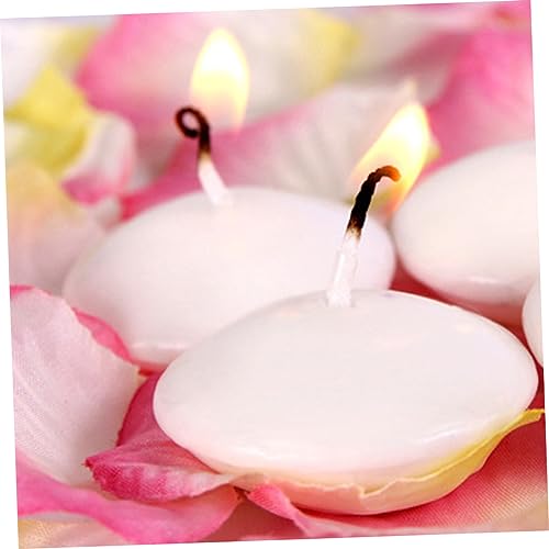 Cabilock 24pcs Smokeless Floating Candle Floating Candles Romantic Floating Candle Wedding Candles Wedding Water Candles Romantic Candles for Wedding Smokeless Candle Paraffin Wax Candles