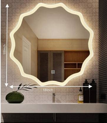 Crystal Design Aldona LED Mirror - Wall Mounted Bathroom Mirror Vanity Office Mirror Makeup Mirror, Unframed(30 incj)