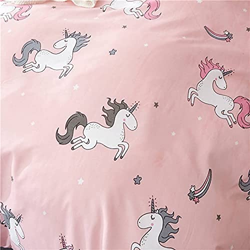 Welfic Cartoon Unicorn Print ReversibleSoft Poly Cotton Ac Blanket/Dohar for Kids (Single Bed)