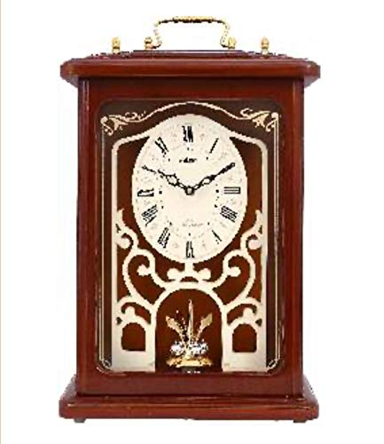 Kaiser Quartz Wooden Table Clock Standard Size Rose Wood Colour