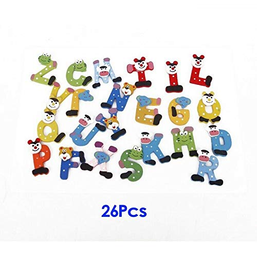 BIG BOOM® 26 Letters Alphabet Wooden Magnets for Refrigerator Home Decoration G4D1