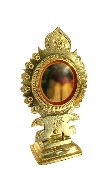 Aranmula Kannadi Traditional Winged Tower Peedom Kannadi Brass Metal Mirror