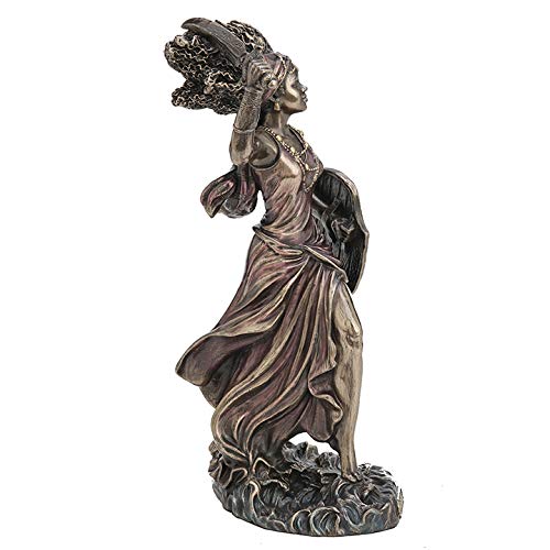 Veronese Design 8 5/8" Santeria Orishas Obba River Goddess Cold Cast Resin Bronze Finish Statue