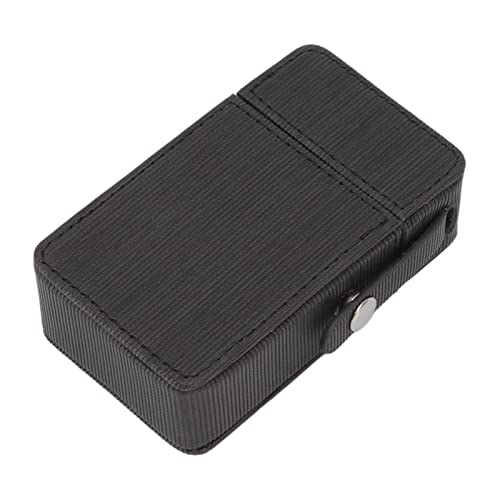 Cigarette Box Protective Cover, Practical to Provide Good Protection Portable Cigarette Box Holder PU for Travel (Black)