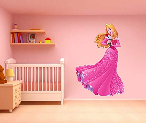 DivineDesigns™ PVC Vinyl Self-Adhesive Anime Theme Barbie Doll Wall Sticker for Living Room, Bedroom, Office Wall Decoration (16 X 27 INCH) Pack 1