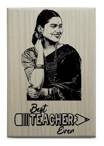 Shivansh Gifts Wooden Engraved Photo Frame Gift For Teachers,Customize Gift For Teachers (4 x 6 Inch)