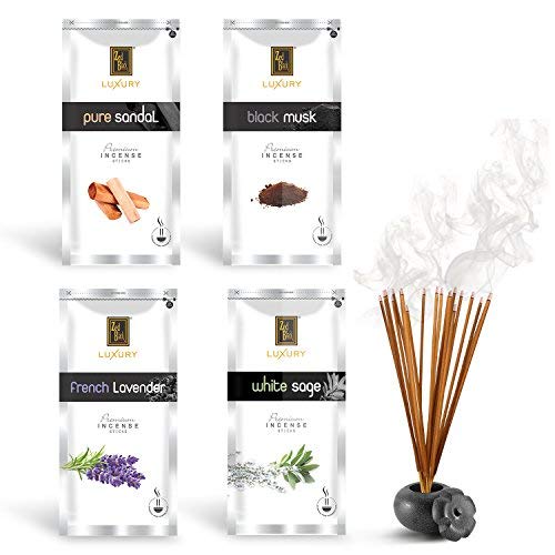 Zed Black Luxury Premium Fragrance Incense Sticks Combo of 4 Different Fragrances for Aromatic Environment