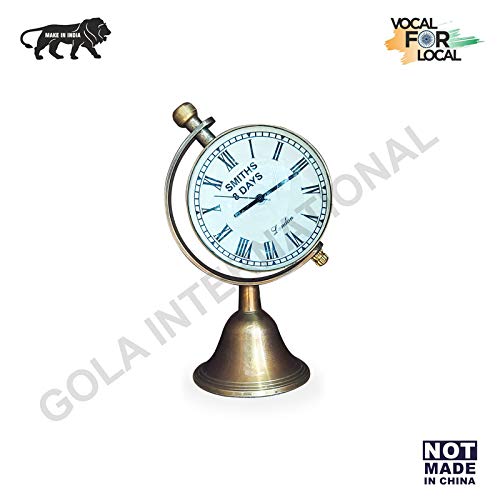 Gola International Smiths 8 Days Half Moon Desk Clock Table Accessories Royal Look Antique Watch