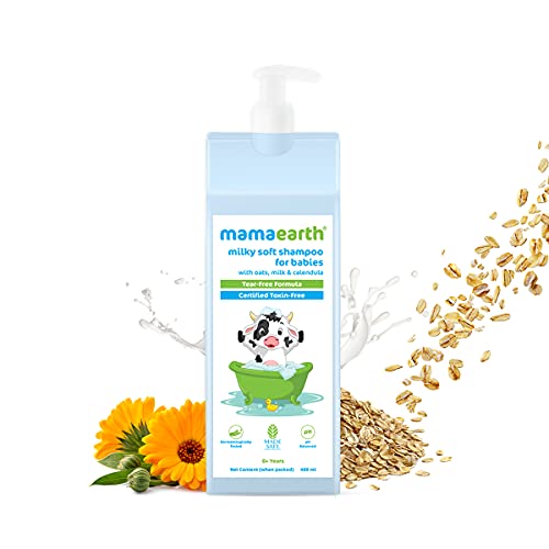 Mamaearth Milky Soft Shampoo with Oats, Milk and Calendula for Babies (400 ml)