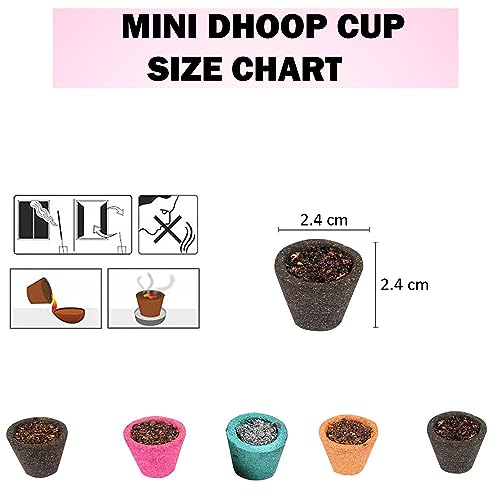 SIGNAMIO Sambrani Havan Mini Size Dhoop Cup For Pooja With Rose, Sandal(Chandan), Mogra, Loban And Guggal (Pack Of 5,60 Cups) For Home, Office, Yoga, Prayer, Festival, Meditation And Spiritual Events