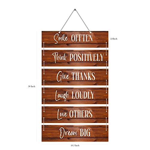 SIGNOOGLE® Positive Quotes Wooden Hanging For Home Living Room Bedroom Office Gift Wall Art MDF Decor