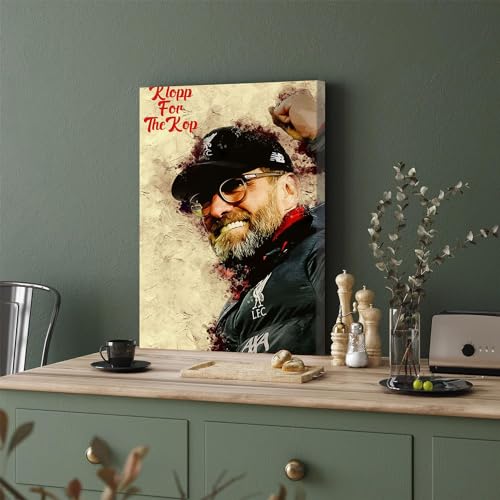 GADGETS WRAP Canvas Gallery Wrap Framed for Home Office Studio Living Room Decoration (11x17inch) - Jurgen Klopp 2