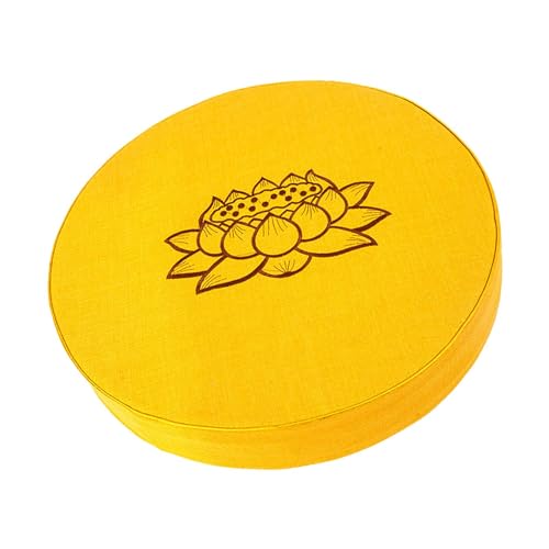 ATORSE® Yoga Cushion Buddhist Comfortable Floor Pillow For Women Men Yoga Stretching Yellow