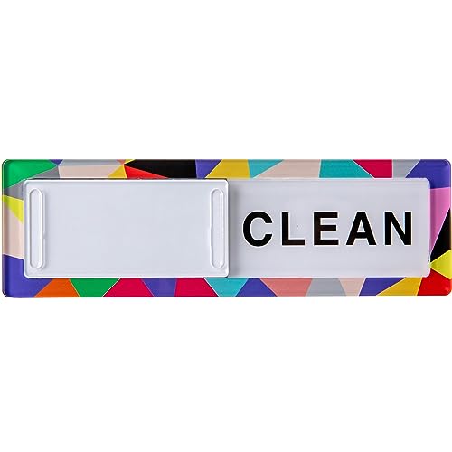 CONMOTO Clean Dirty Magnet for Dishwasher,Kitchen Dishwasher Magnet Clean Dirty Sign,Non-Scratch/Easy to Read & Slide Dirty Clean Dishwasher Magnet with 2 Double-Sided Stickers