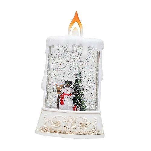 CALANDIS® Led Christmas Candle Snow Scene Decorative Candle for Indoor Festival Window Snowman | 1 Led Christmas Candle