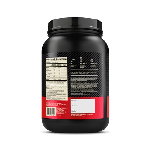 Optimum Nutrition (ON) Gold Standard 100% Whey (2 lbs/907 g) (Double Rich Chocolate) Protein Powder for Muscle Support & Recovery, Vegetarian - Primary Source Whey Isolate