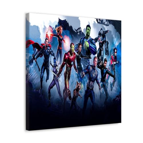 GADGETS WRAP Canvas Gallery Wrap Framed for Home Office Studio Living Room Decoration (17x17inch) - Avengers End Game Team9