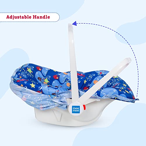 Mee Mee Cozy Baby Carry Cot & Rocking Chair with Soft Pada Cushioned, Adjustable 3-Point Safety Belt, 5 in 1 Multi Purpose Kids/Infant of 0 to 1.5 Years & Weight Capacity Upto 13 Kgs (Dark Blue)