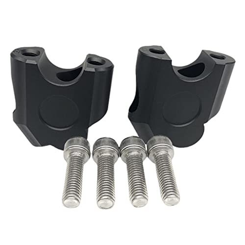 UJEAVETTE 7/8" 22mm Motorcycle ATV Dirt Bike Motocross Handlebar Risers Black