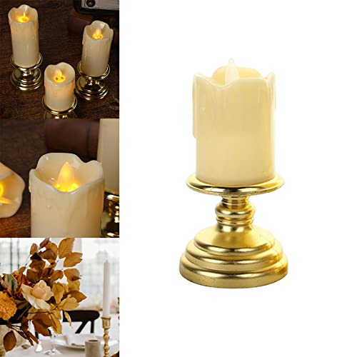 ATORSE® Flameless Candle Flickering Votive Candles Tealight Decor for Desk Festival 7Cmx14Cm