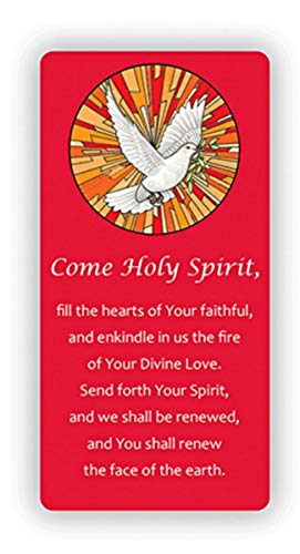 Autom Holy Spirit Confirmation Hand-Held Prayer Wooden Cross with Card, 4 Inch