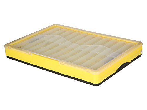 BUCKLE UP Multipurpose Foldable Storage Box with Lid (Yellow and Black)