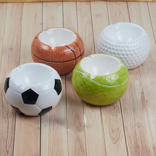 Pakhi Decor Groovy Ceramic Ashtray for Home & Office, Green (10348)