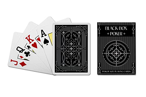 Parksons Cartamundi Private Limited-MH Black Box Poker Playing Cards, Classic, Black and White for All Ages,Pack of 1