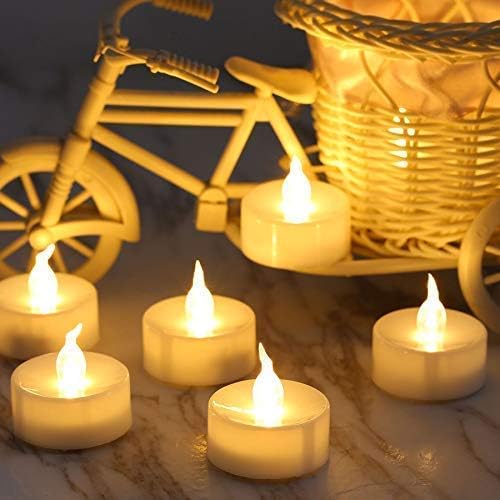 SWADESI STUFF Acrylic Flameless & Smokeless Decorative Candles Led Tea Light Perfect for Gift, Valentine Decoration(Yellow) (Pack of 36)