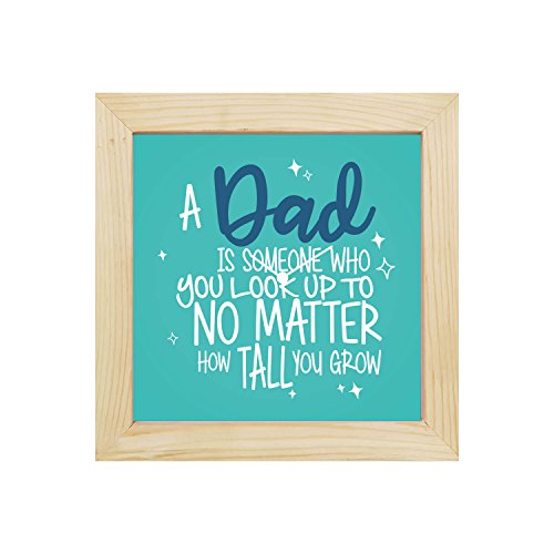 TheYaYaCafe Yaya Cafe Dad is Someone You Look up to Desk Clock for Dad - 6x6 inches